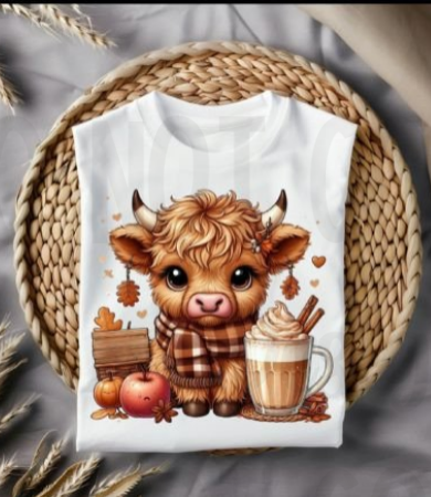 Fall Highland Cow Autumn