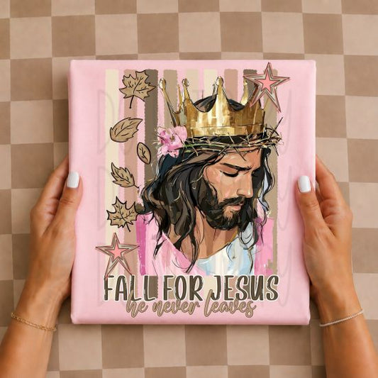 Fall for Jesus with Striped Background