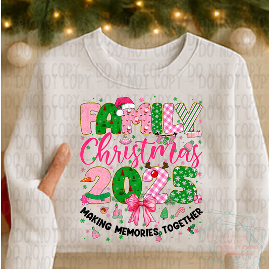 Family Christmas Pink 2025