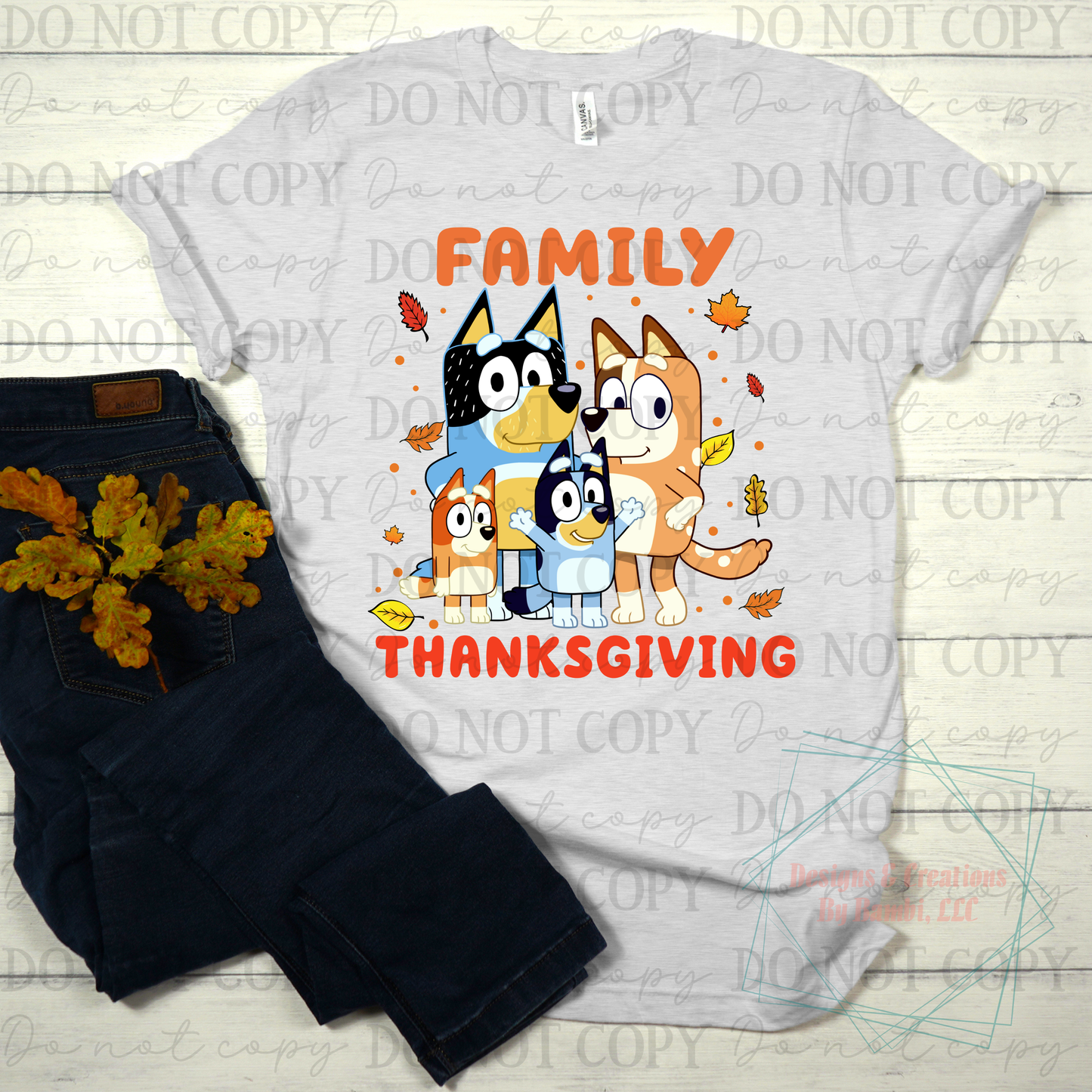 Family Thanksgiving Blue Family