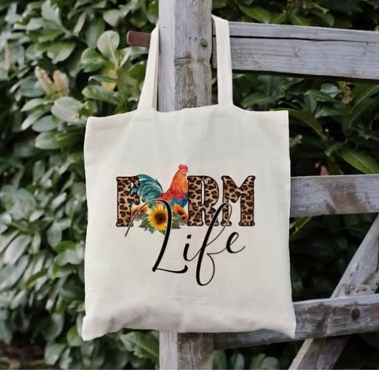 Farm Life with Chicken Book Bag
