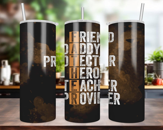 Father Spelled Horizonally Sublimation Tumbler