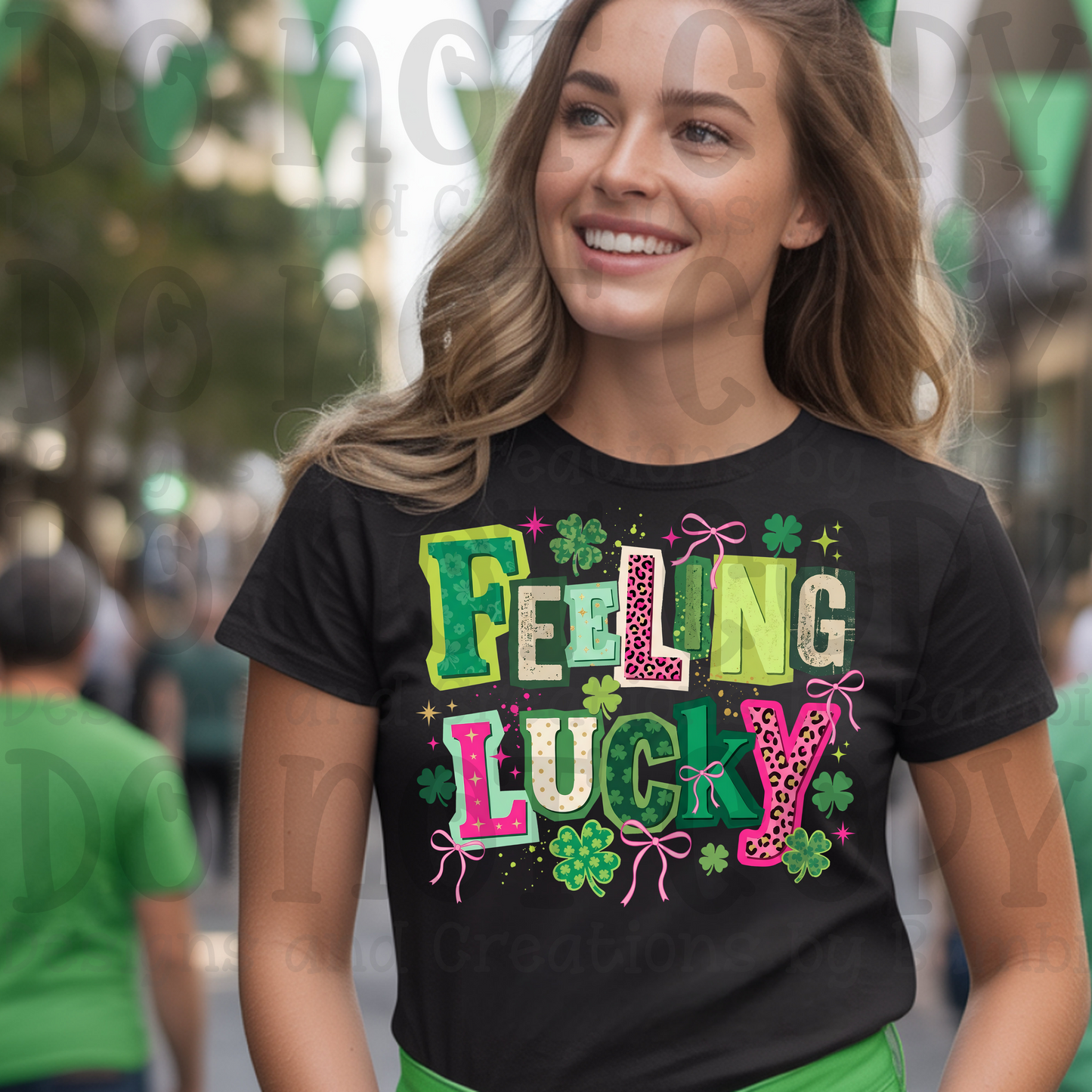 Faux Embroidery Feeling Lucky