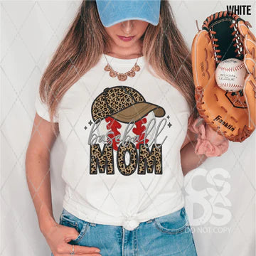 Leopard Baseball/Softball Mom with Ball Cap Collection