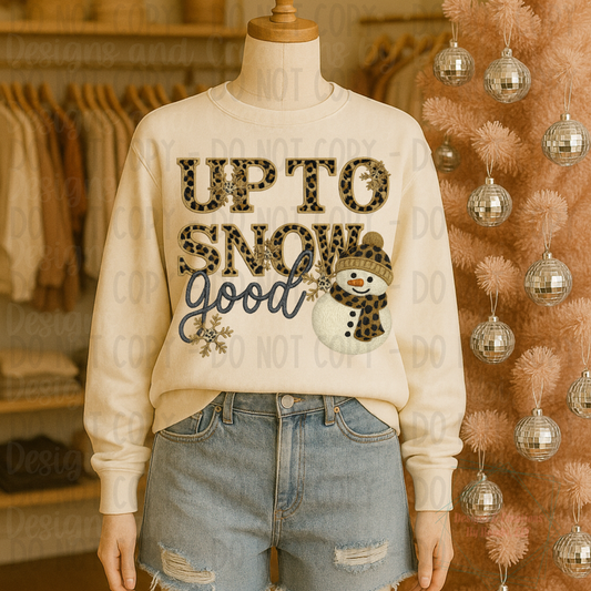 Faux Embroidery Leopard Snow Good Camo