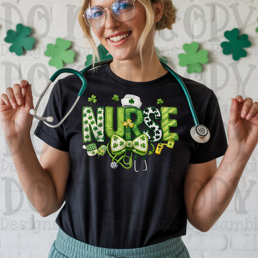 Faux Embroidery/Yarn Nurse with Multi Patterns