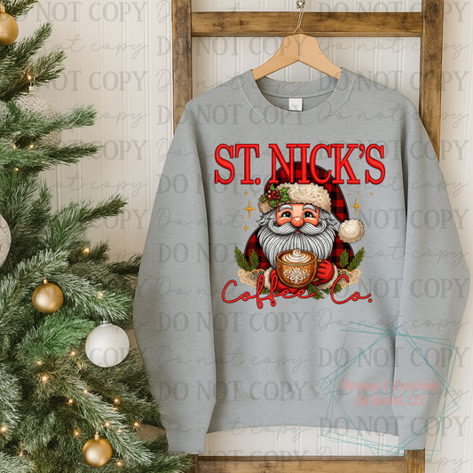 Faux Embroidery St Nicks Coffee Co