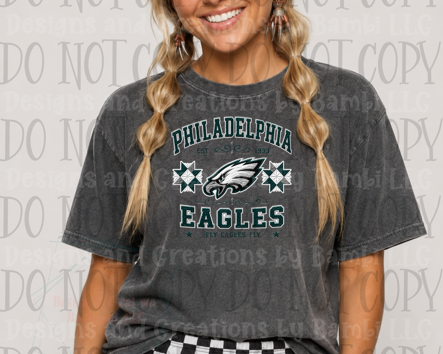 Faux Embroidery/Quilt Eagles