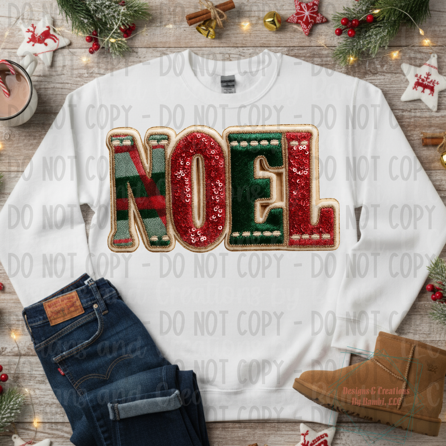 Faux Felt Noel Christmas