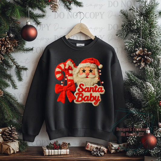 Faux Felt Santa Baby