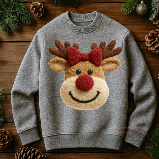 Faux Fluffy Yarn Reindeer 2