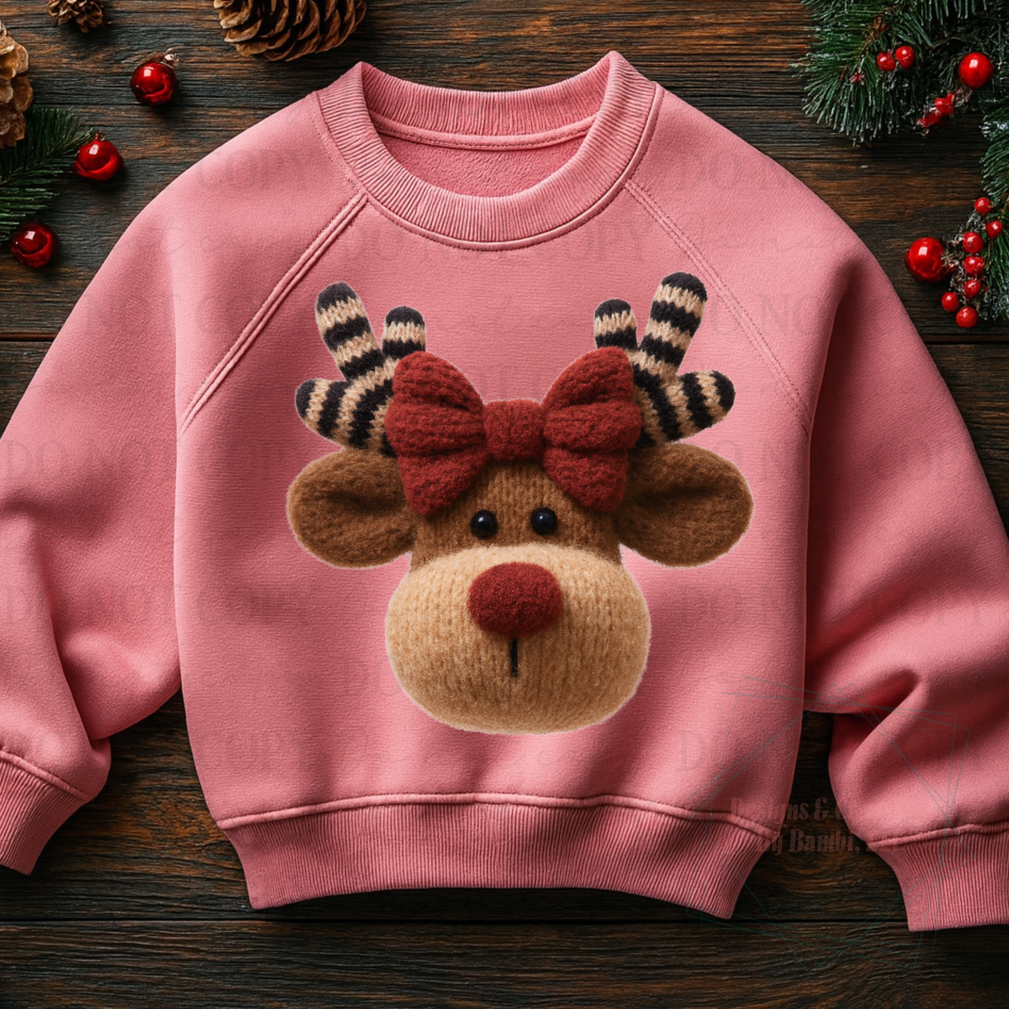 Faux Fluffy Yarn Reindeer 3