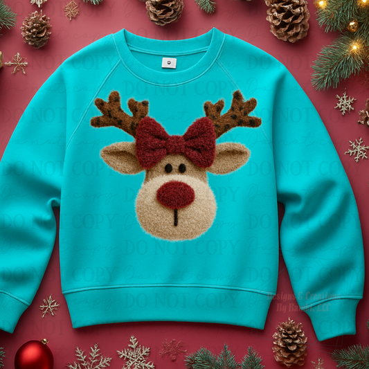 Faux Fluffy Yarn Reindeer 4