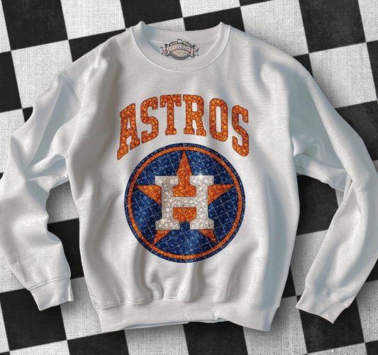 Faux Glitter Houston Astros