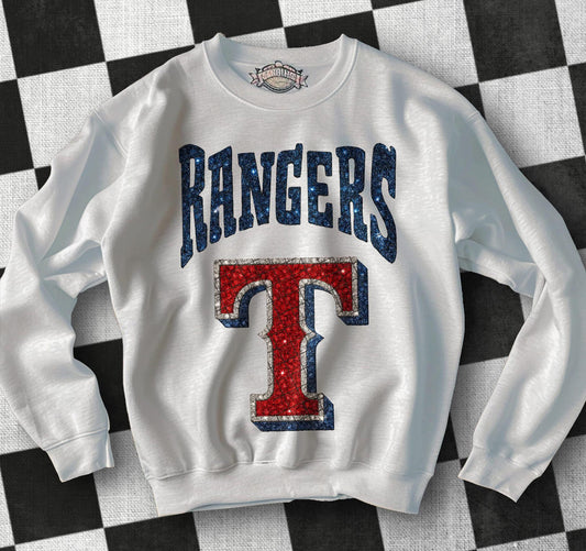Faux Glitter TX Rangers