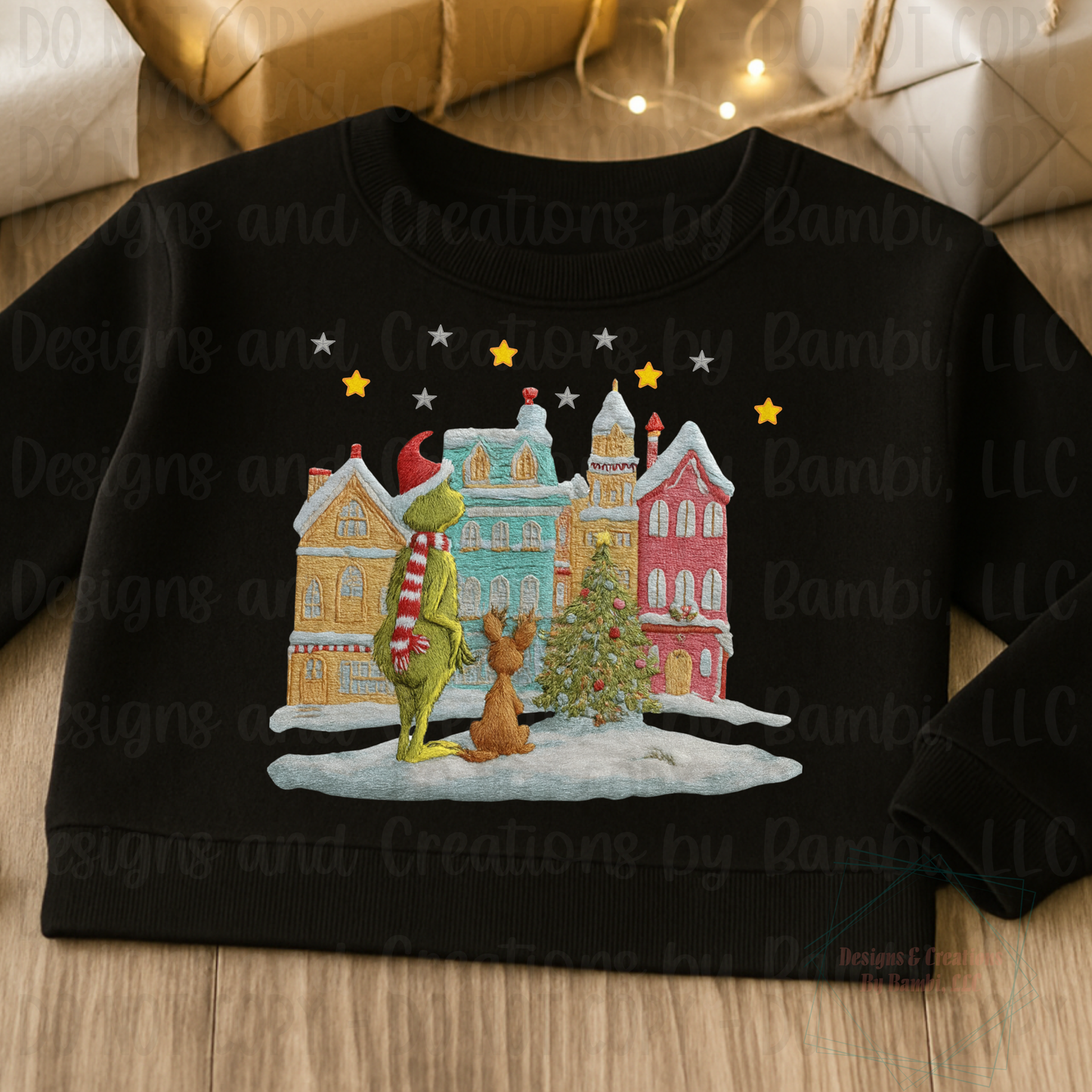 Faux Knit A Starry Night Green Guy