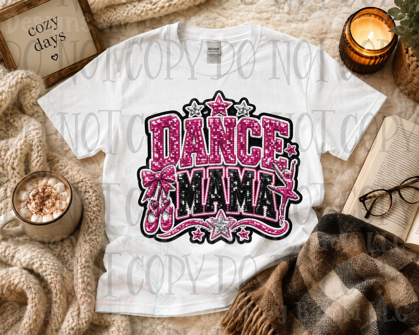 Faux Sequin Dance Mama in Pink