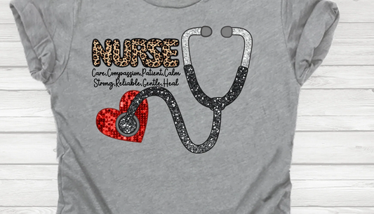 Faux Sequin Nurse Stethoscope