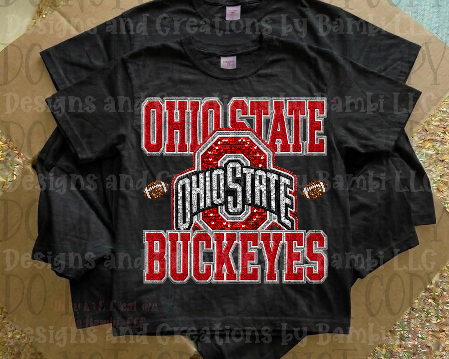 Faux Sequin Ohio State