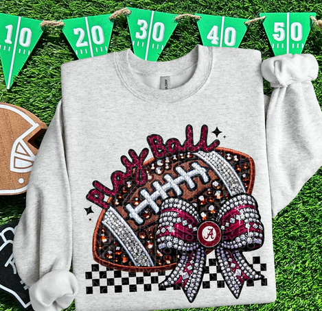 Faux Sparkle Football Collection (College)