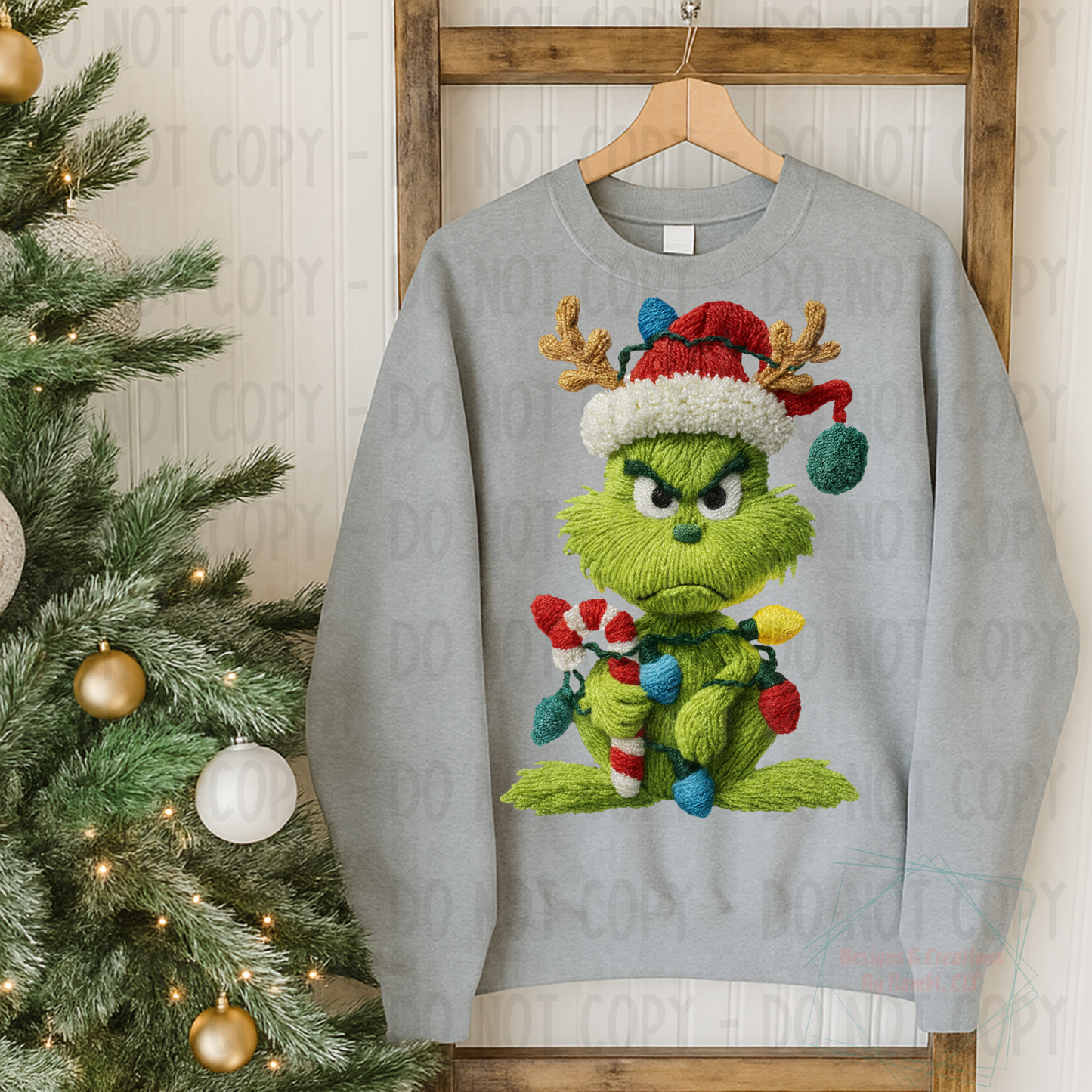 Faux Yarn Angry Green Guy