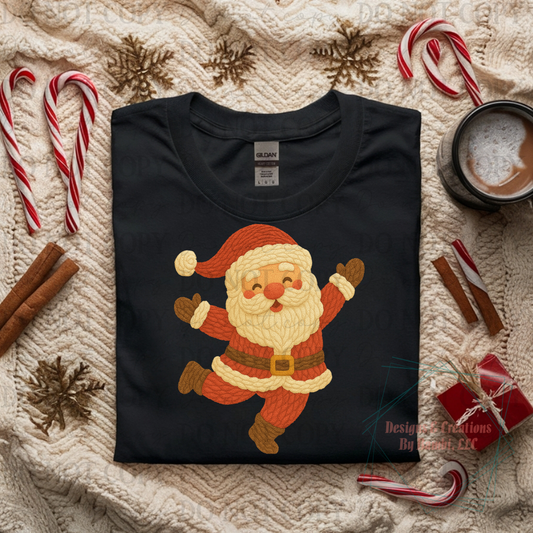 Faux Yarn Dancing Santa Version 1