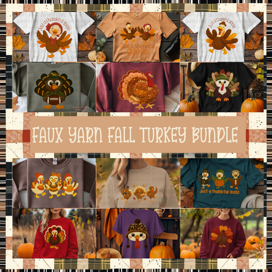Faux Yarn Fall Turkey Bundle Collection