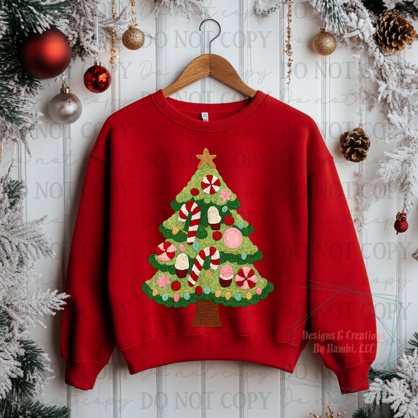 Faux Yarn Festive Christmas Tree