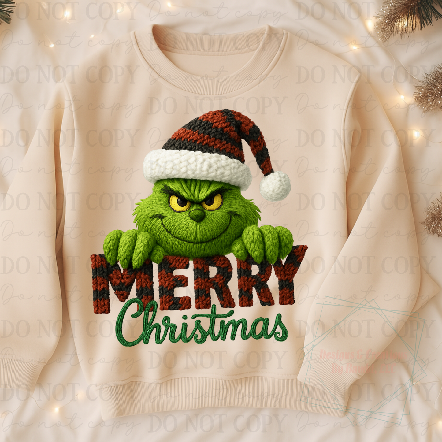 Faux Yarn Green Guy Christmas 2