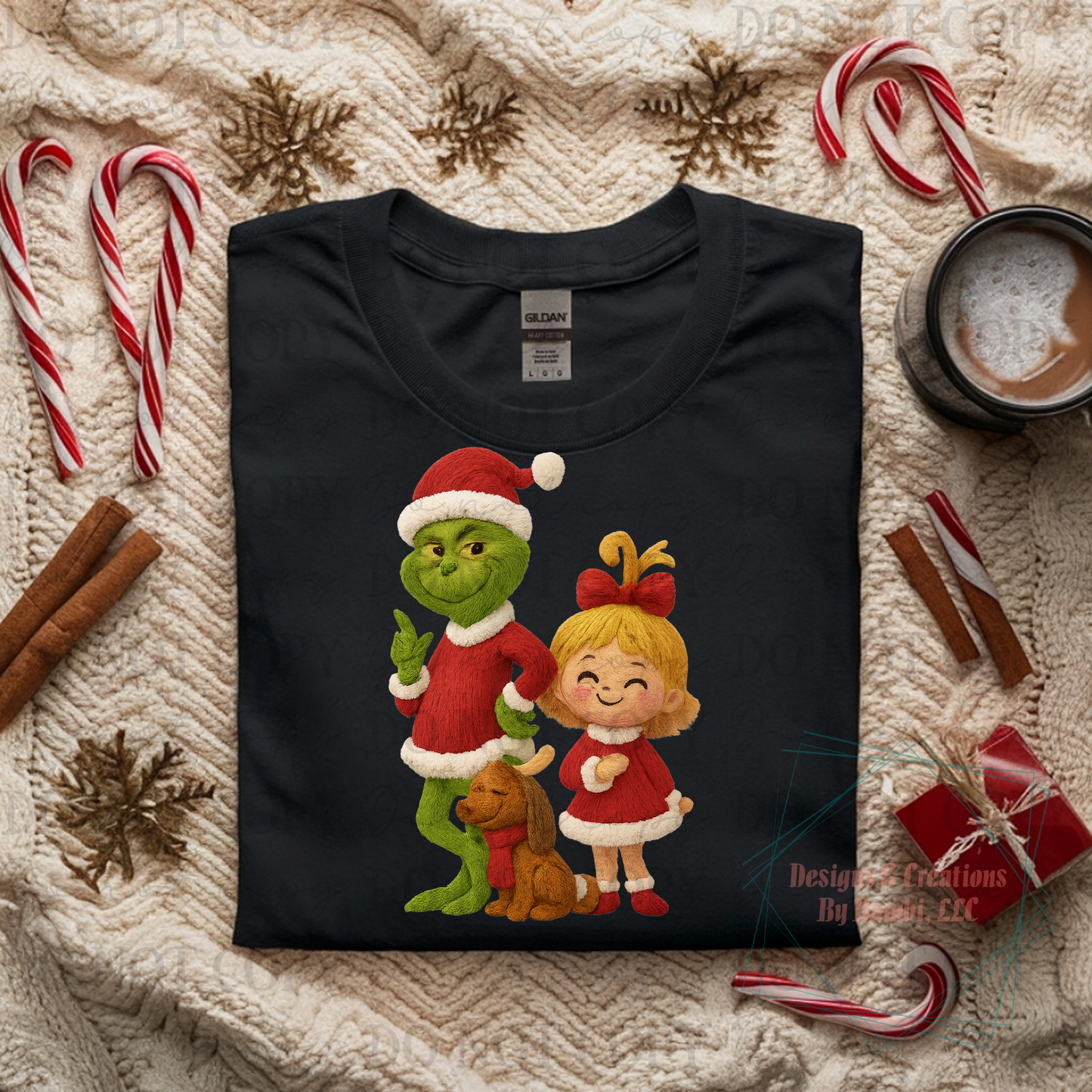 Faux Yarn Green Guy and Cindy Lou