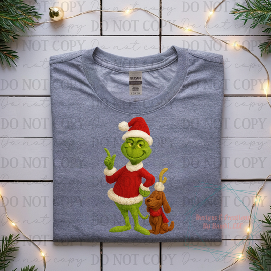Faux Yarn Grinch with Max