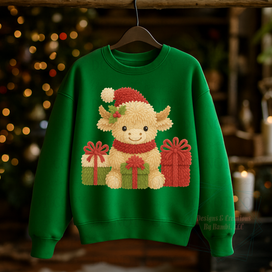 Faux Yarn Highland Cow Version 4