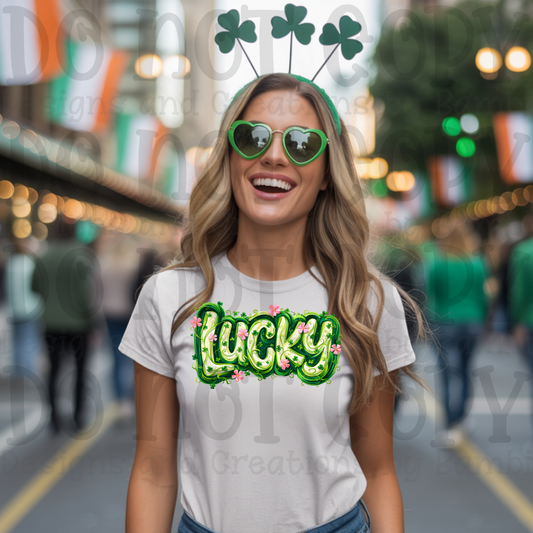 Faux Yarn Lucky in Green