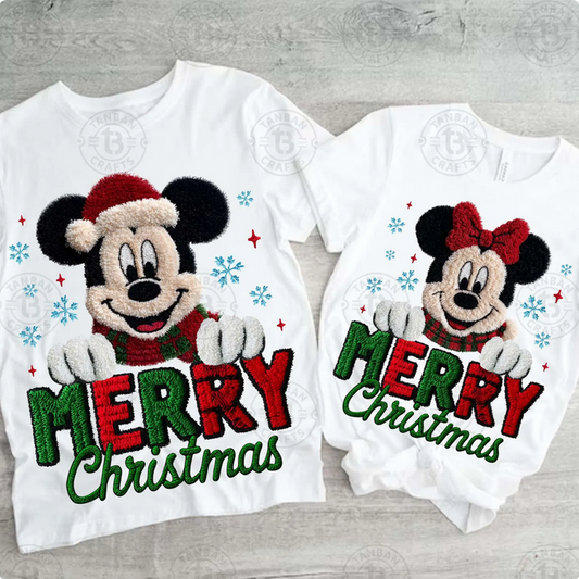 Faux Yarn Merry Christmas Mouse Collection