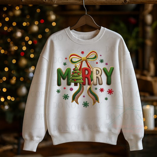 Faux Yarn Merry with Tree