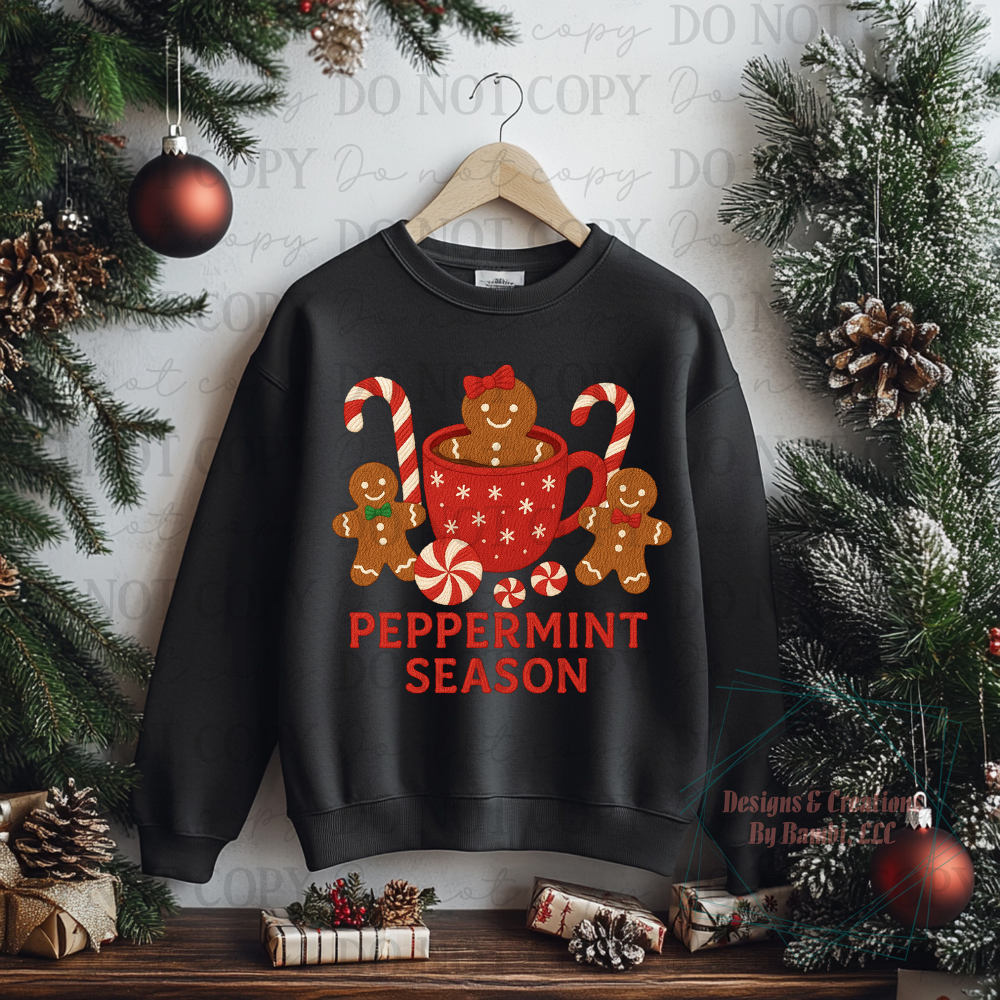 Faux Yarn Peppermint Season