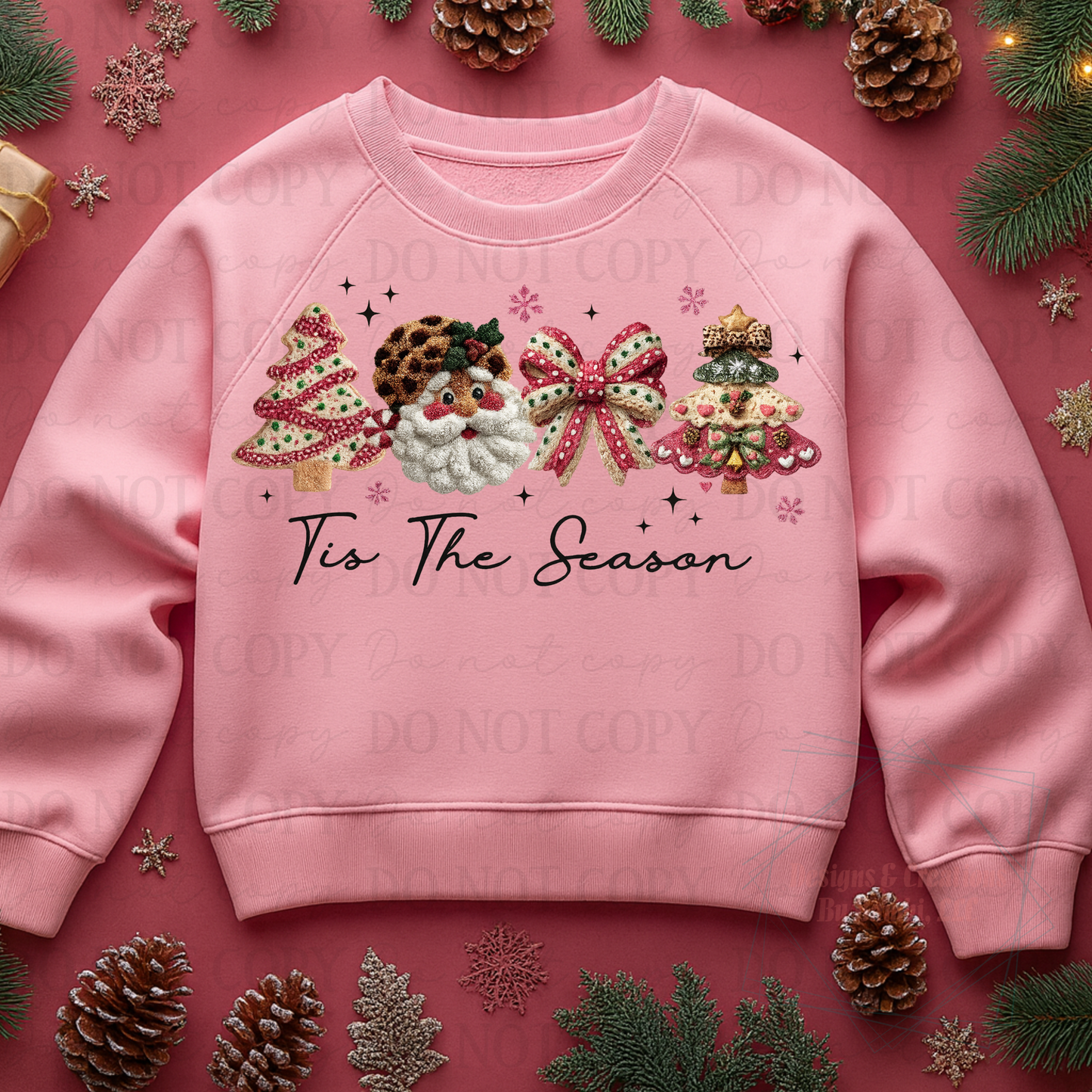 Faux Yarn Pink Tis The Season