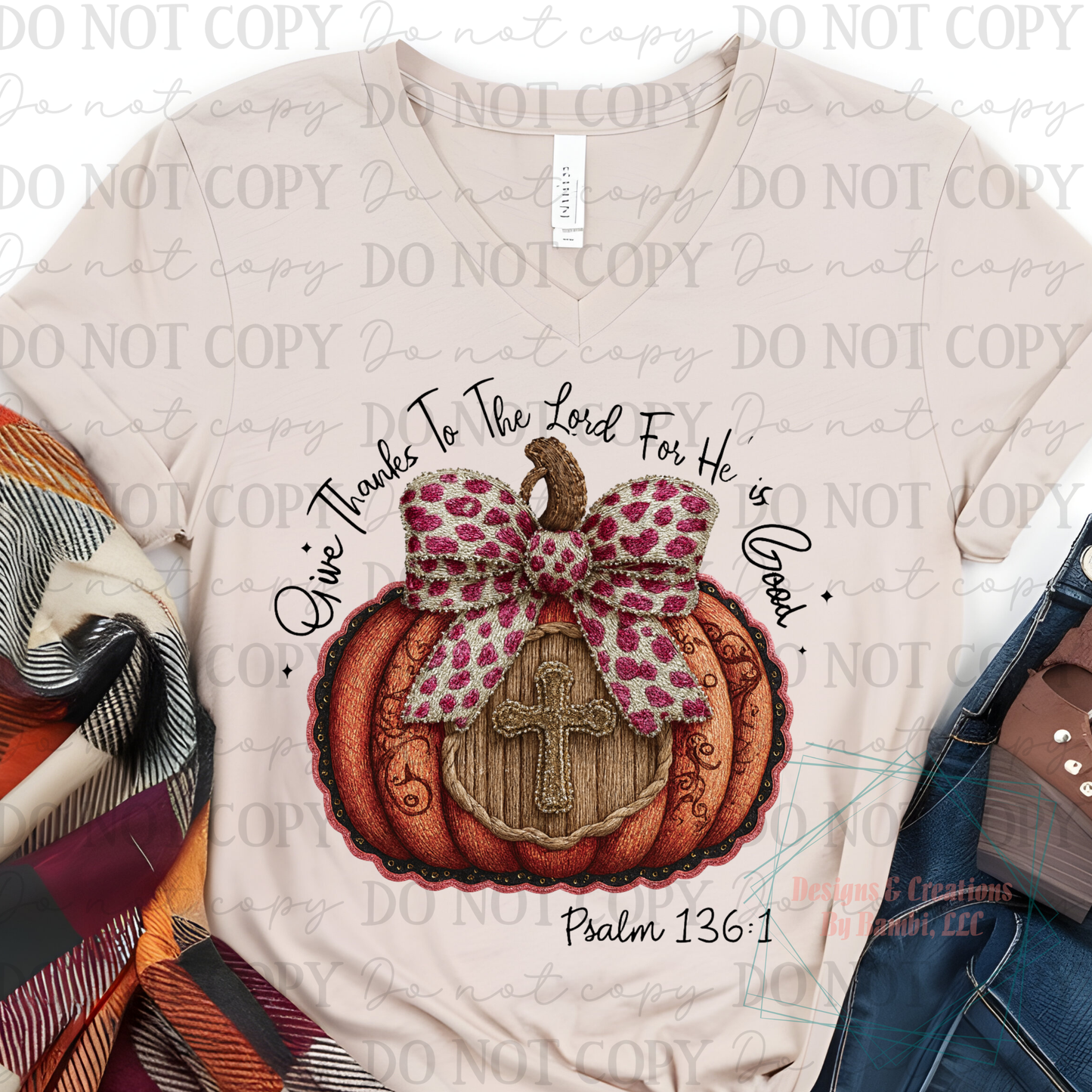 Faux Yarn Pumpkin Give Thanks