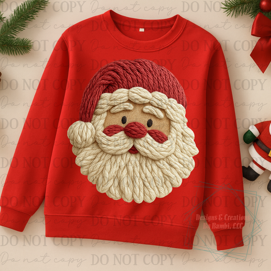 Faux Yarn Santa 12