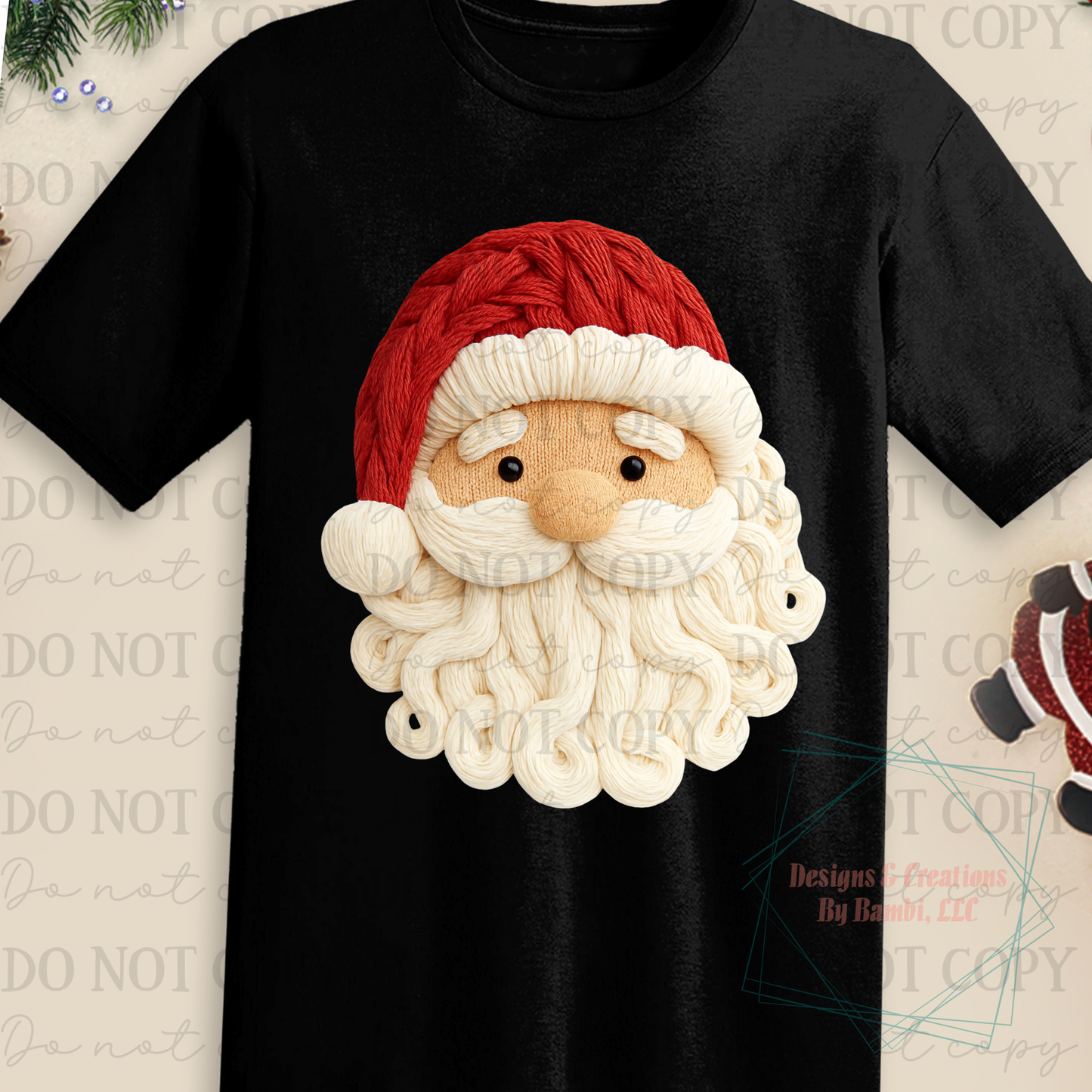 Faux Yarn Santa 15