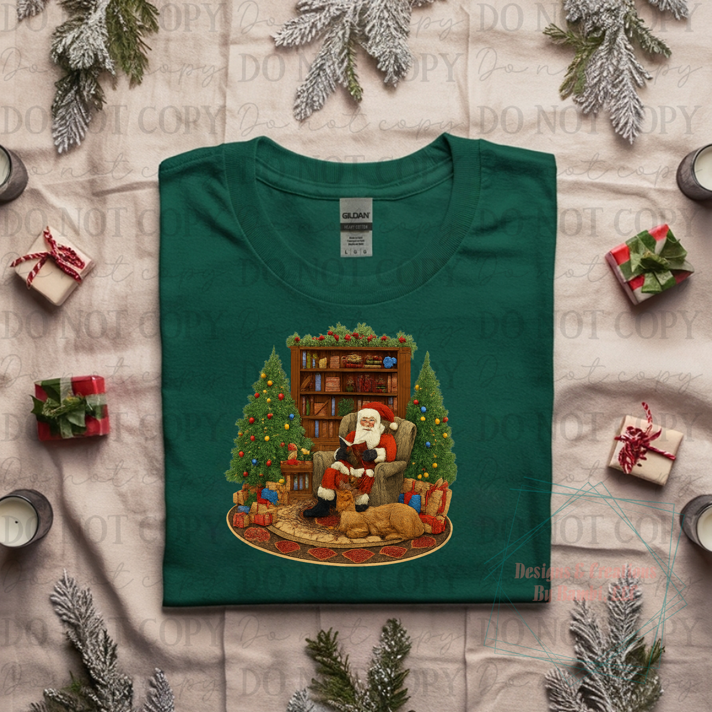 Faux Yarn Santa Scene