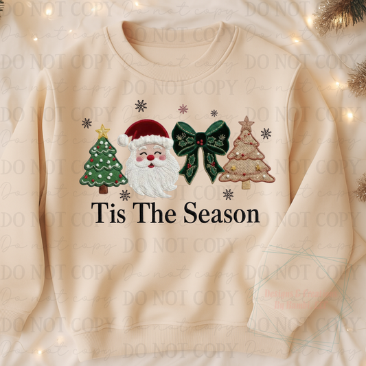 Faux Yarn Tis The Season with Green Bow