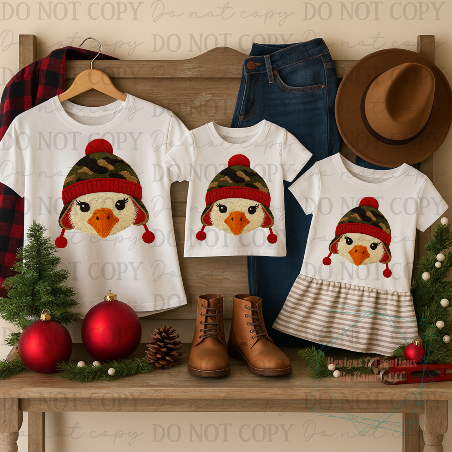 Faux Yarn Turkey Face with Camo Hat