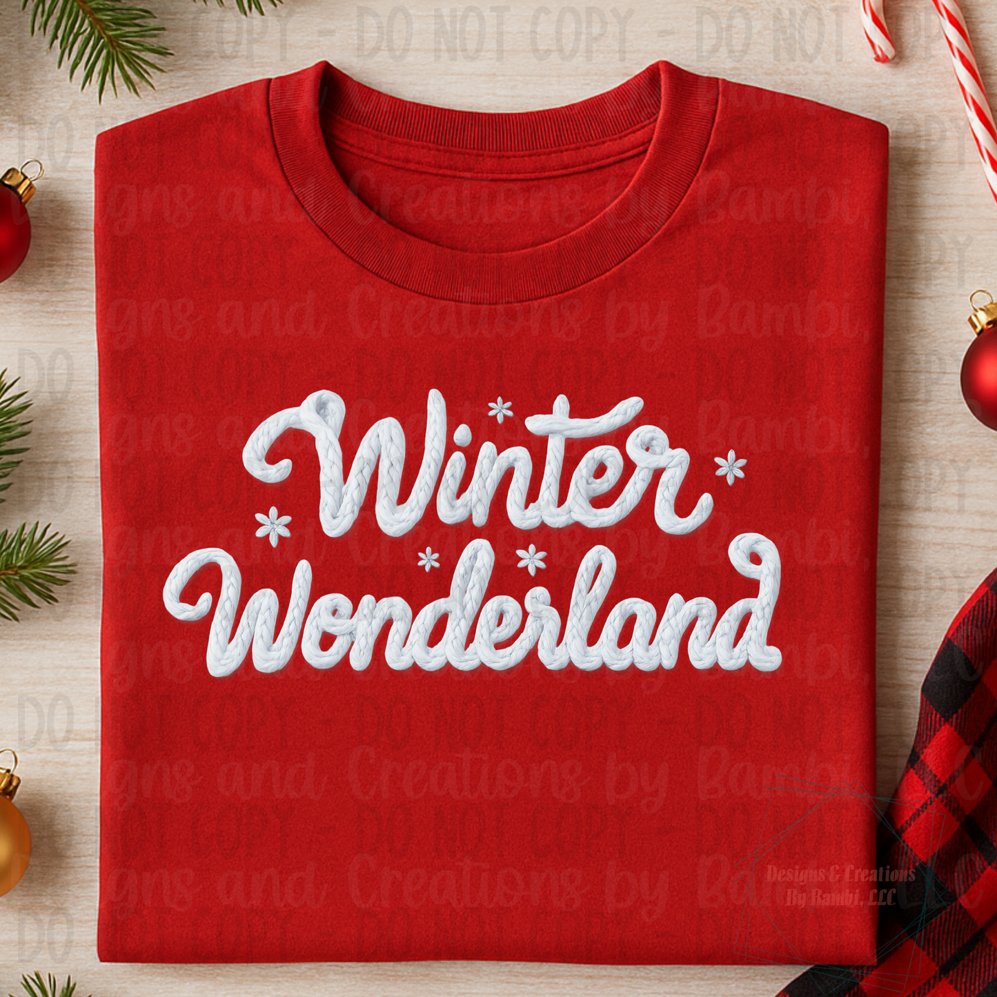 Faux Yarn Winter Wonderland in White