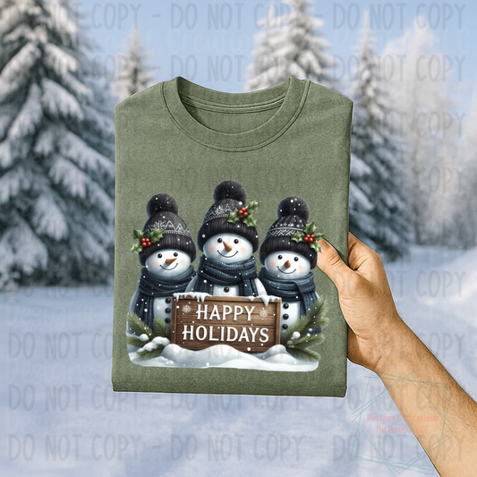 Festive Blue Christmas Snowman