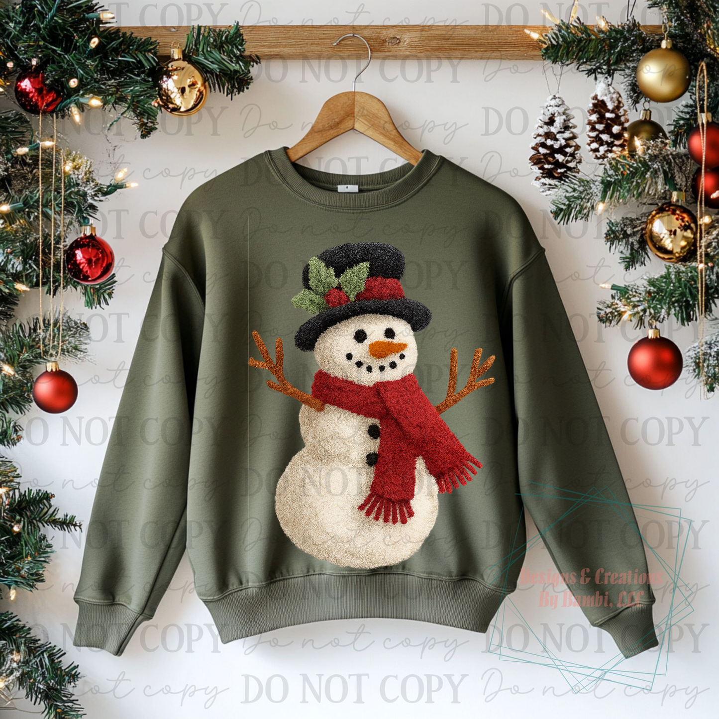 Festive Faux Yarn Snowman