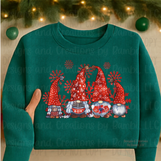 Festive Gnome Friends Red