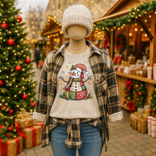 Festive Patchwork Snowman
