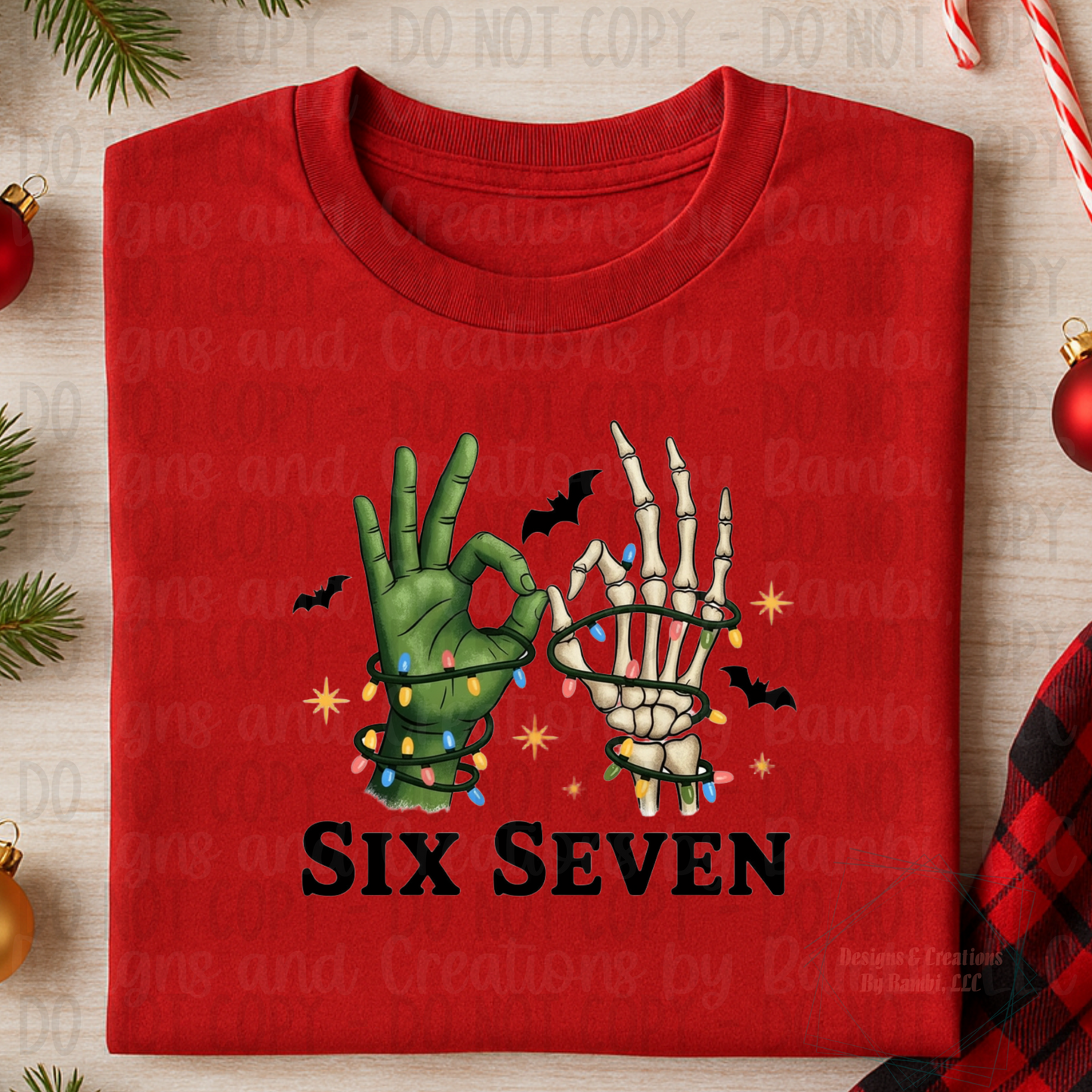 Festive Six Seven Skeleton Hands