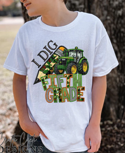 I Dig Grades Tractor Camo Pencil Collection